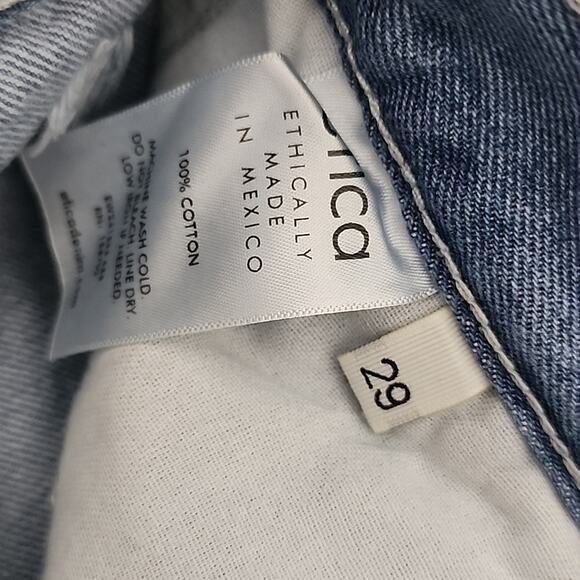 NWT Etica Max Pleated High Waisted Denim Shorts - Tailored Trouser - Anthro 29 - Picture 5 of 9